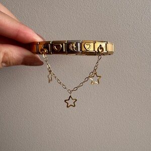 Stella Notte - Starry Night Gold-Tone Italian Charm Bracelet